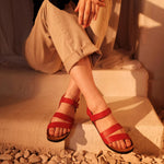 NAOT Kayla Sandal - Red Kiss Leather - Juli's Wearable Art