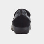 NAOT Kiso | Water Resistant Black Leather + Black Velvet Nubuck + Black Patent Leather - Juli's Wearable Art
