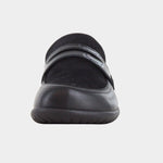 NAOT Kiso | Water Resistant Black Leather + Black Velvet Nubuck + Black Patent Leather - Juli's Wearable Art
