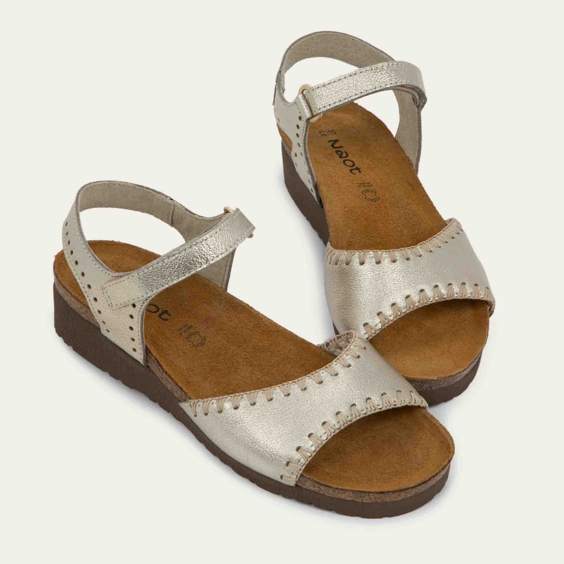 NAOT Luna Sandals | Gold Radiant Leather - Juli's Wearable Art