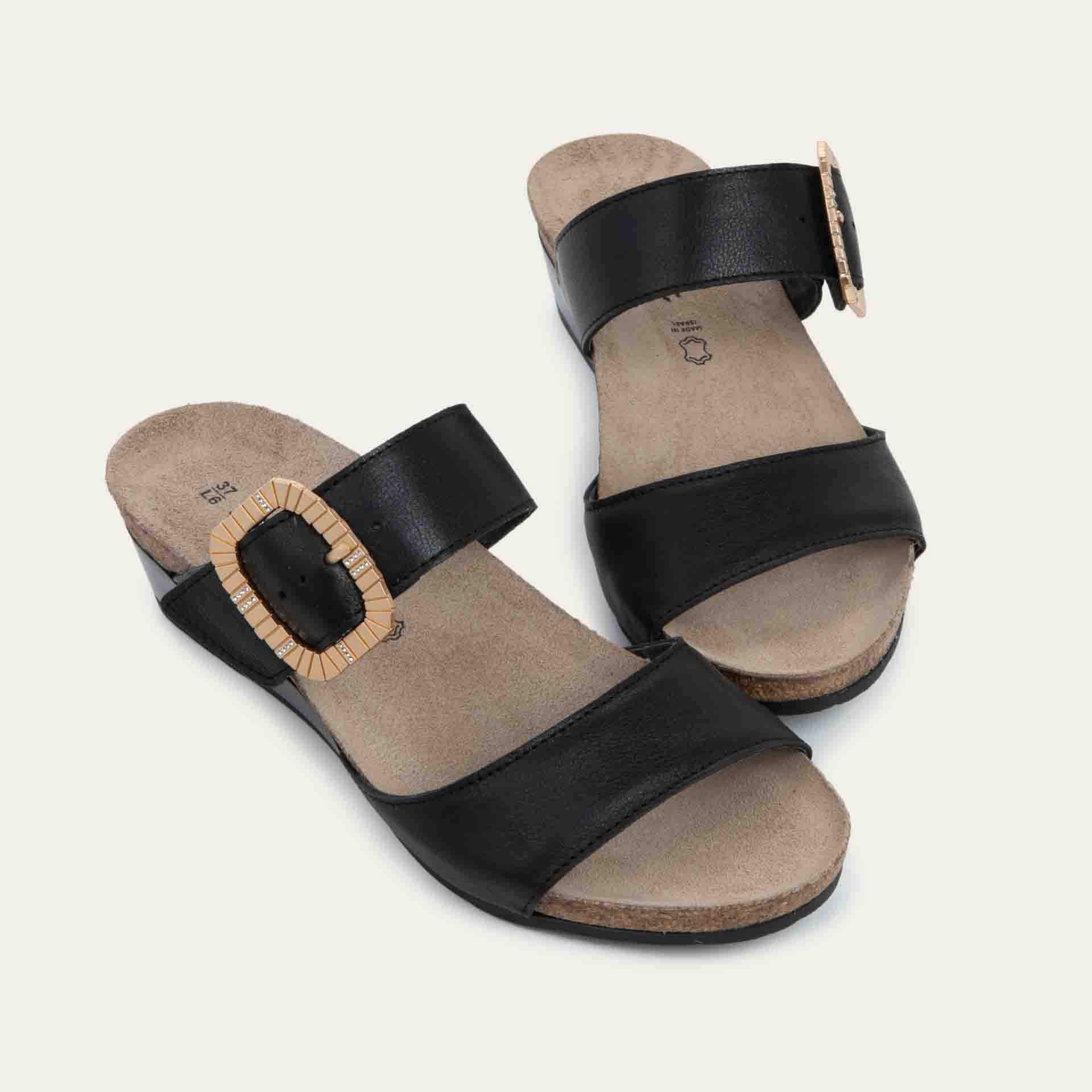 NAOT Magic Luxe Sandals | Black Leather - Juli's Wearable Art