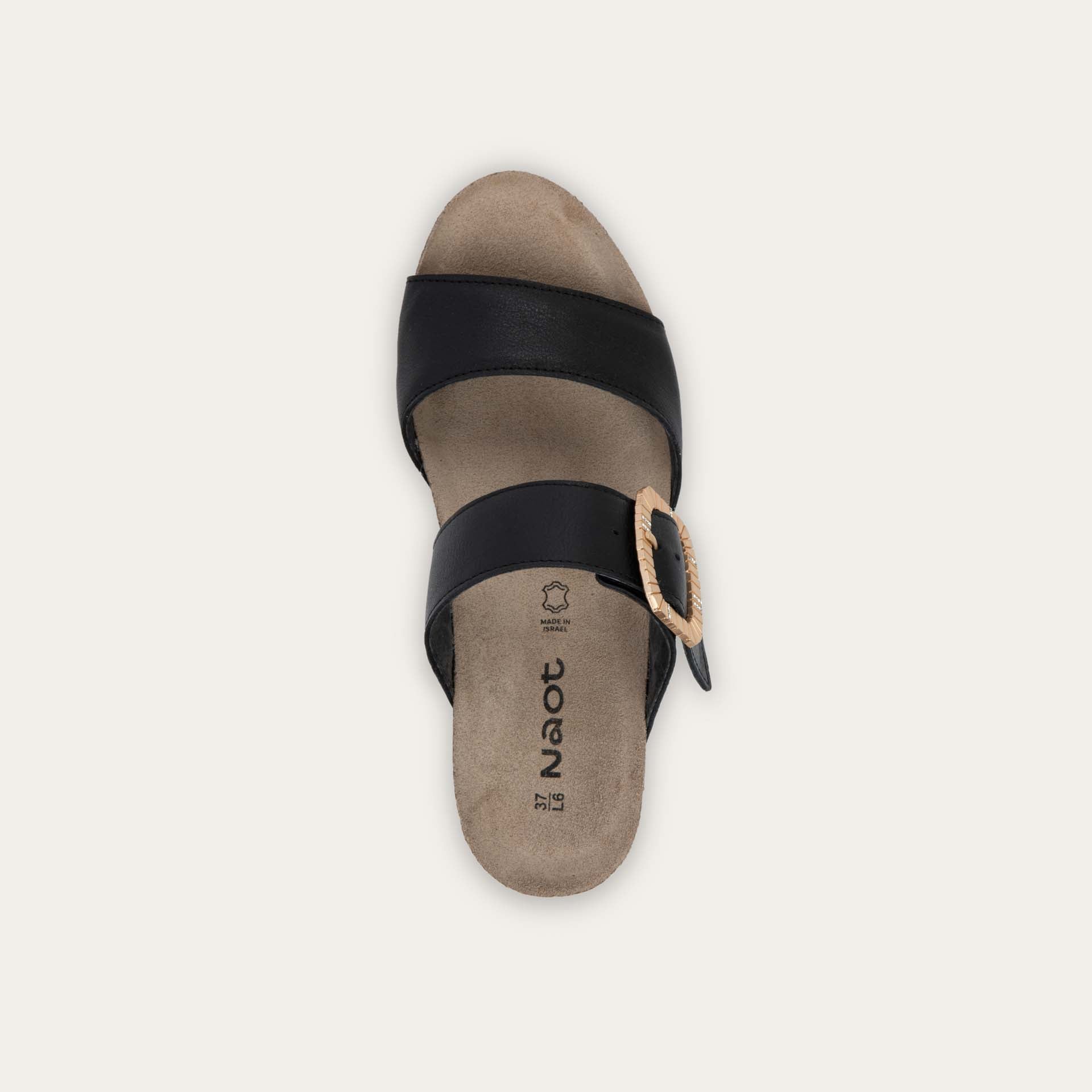 NAOT Magic Luxe Sandals | Black Leather - Juli's Wearable Art