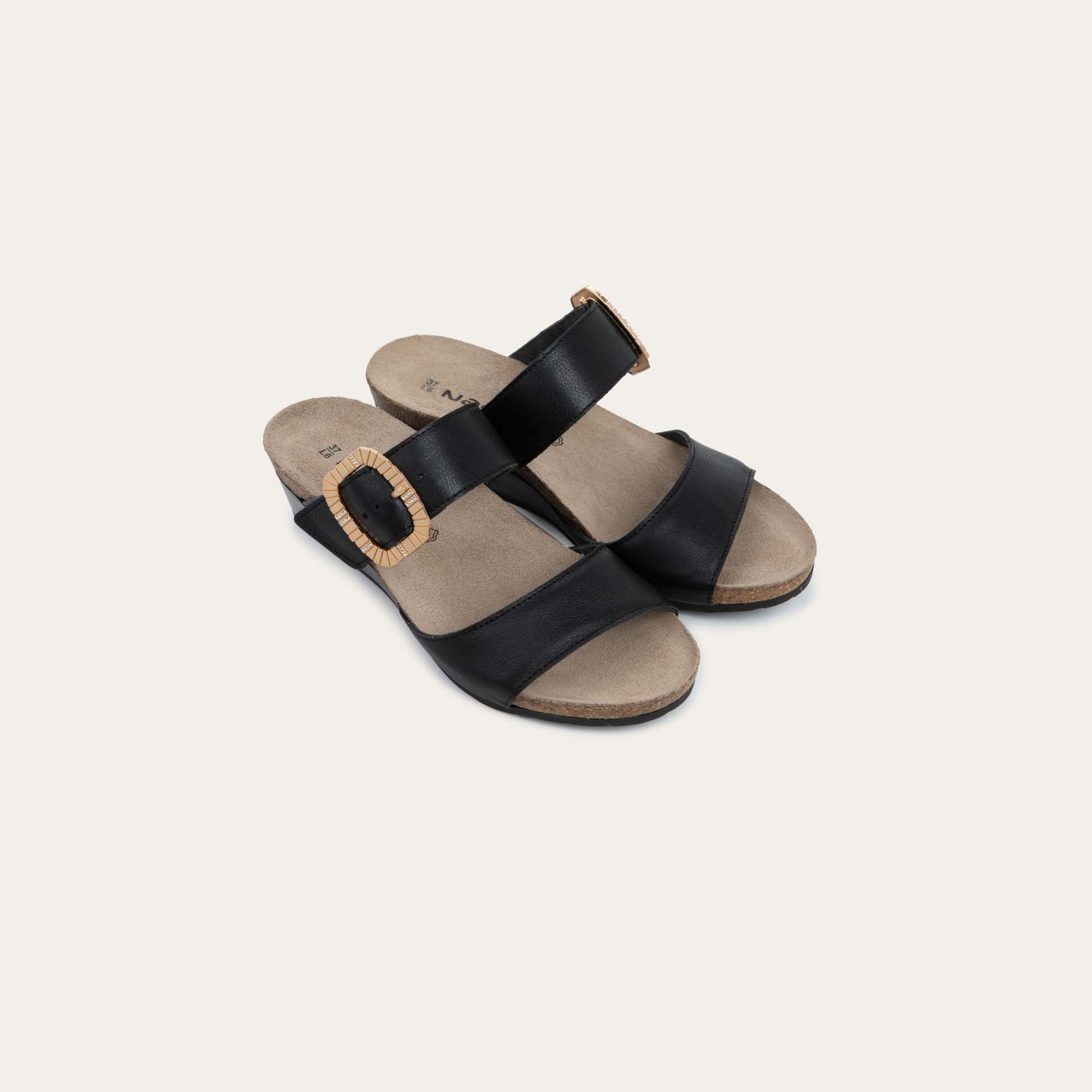 NAOT Magic Luxe Sandals | Black Leather - Juli's Wearable Art