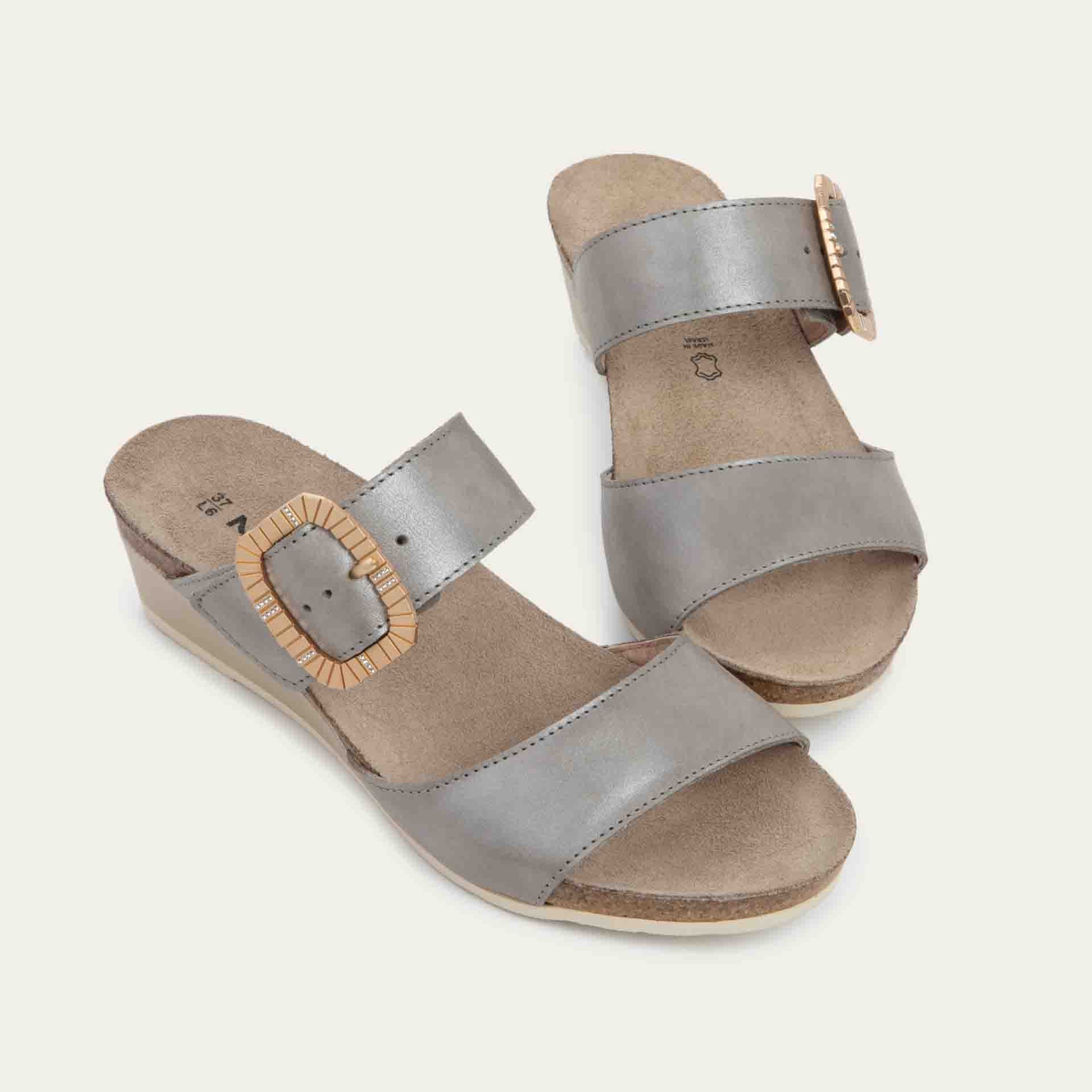 NAOT Magic Luxe Sandals | Titanium Leather - Juli's Wearable Art