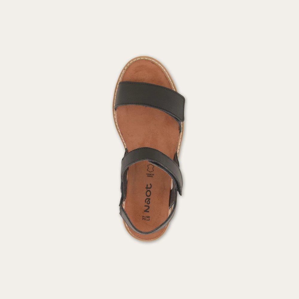 NAOT Meringue Platform Sandal | Black Leather - Juli's Wearable Art