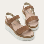 NAOT Meringue Sandal - Latte Brown Leather w/ Off White Sole - Juli's Wearable Art