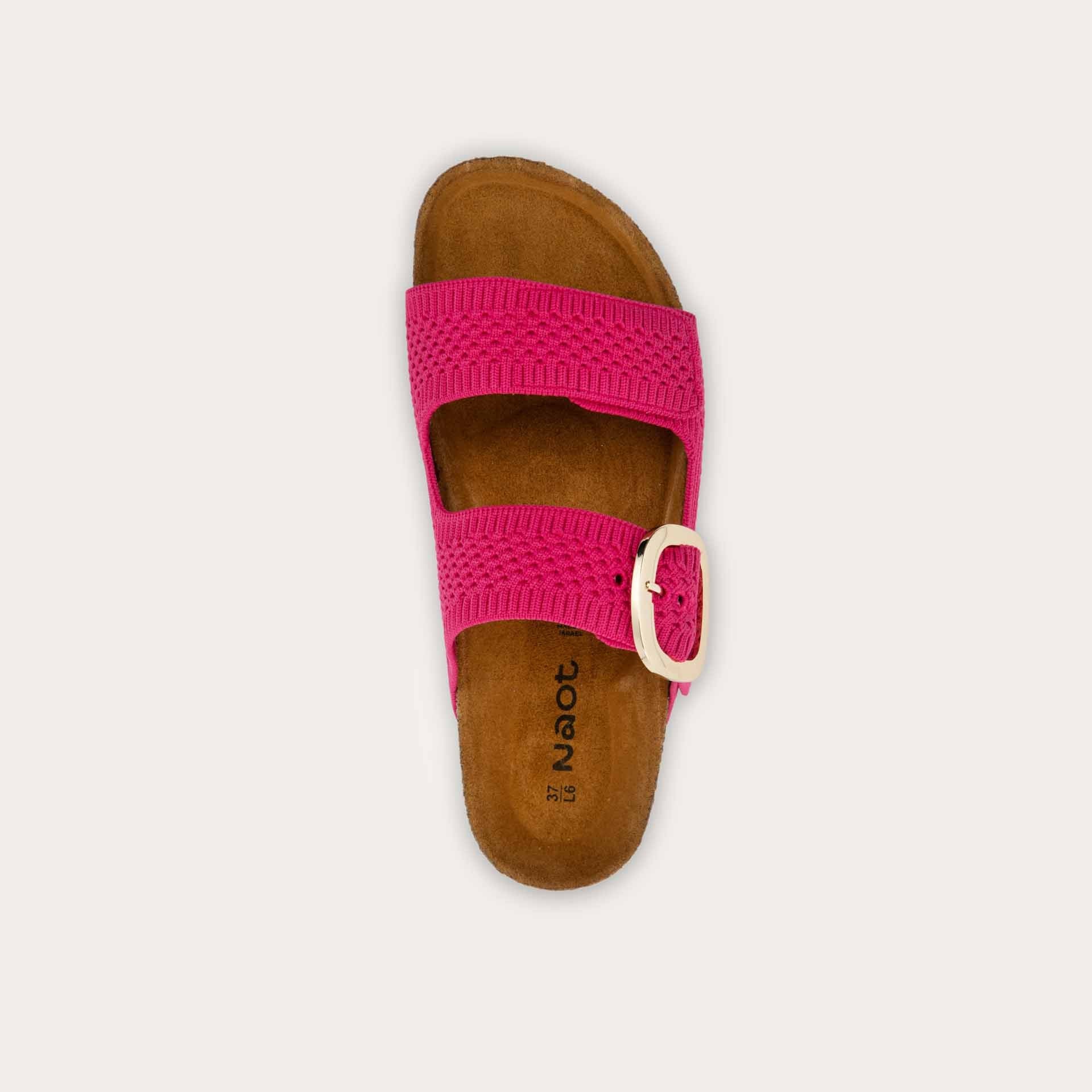 NAOT Miami Sandals | Fuchsia Pink Knit Fabric - Juli's Wearable Art