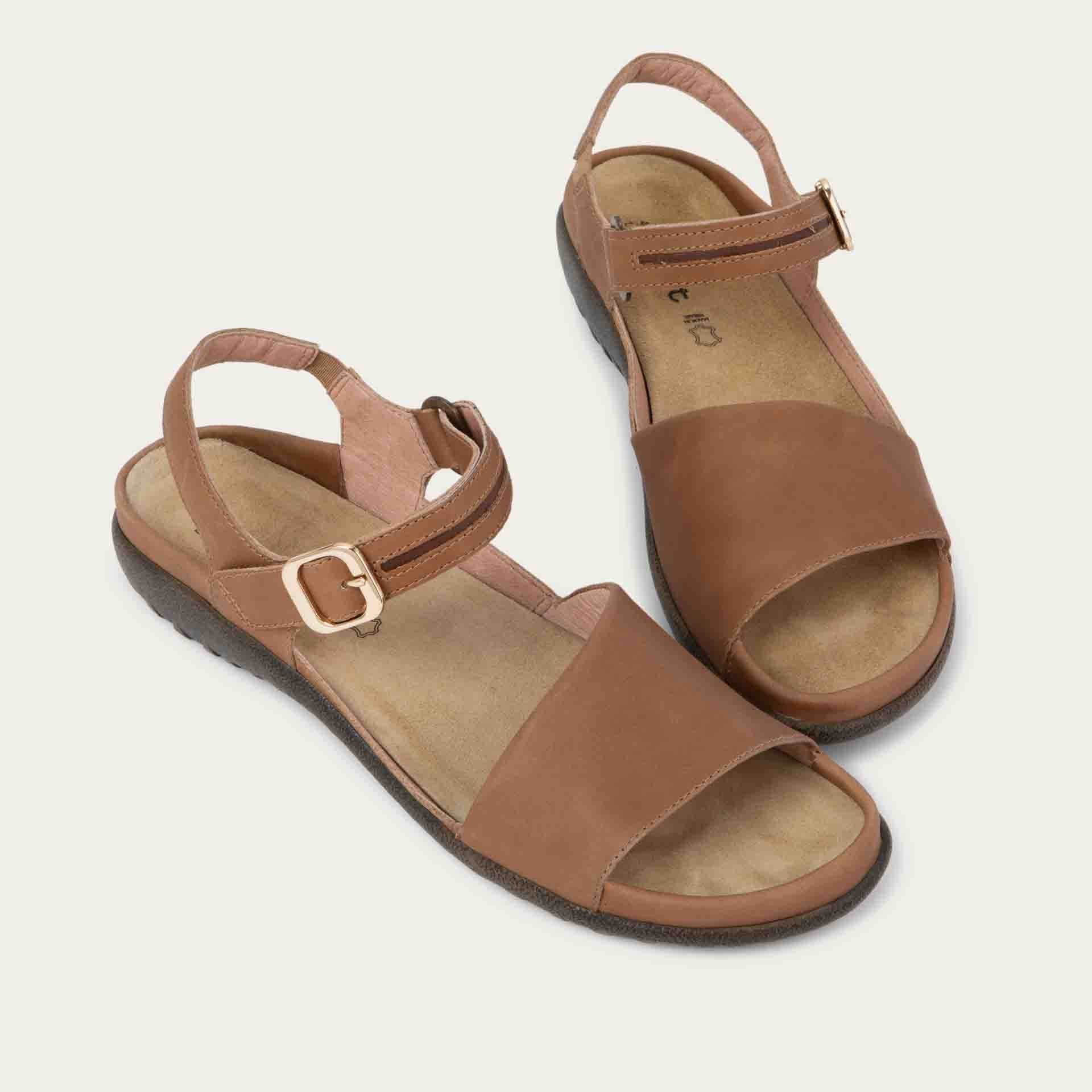 NAOT Nagoya Sandals | Latte Brown Saddle Leather - Juli's Wearable Art