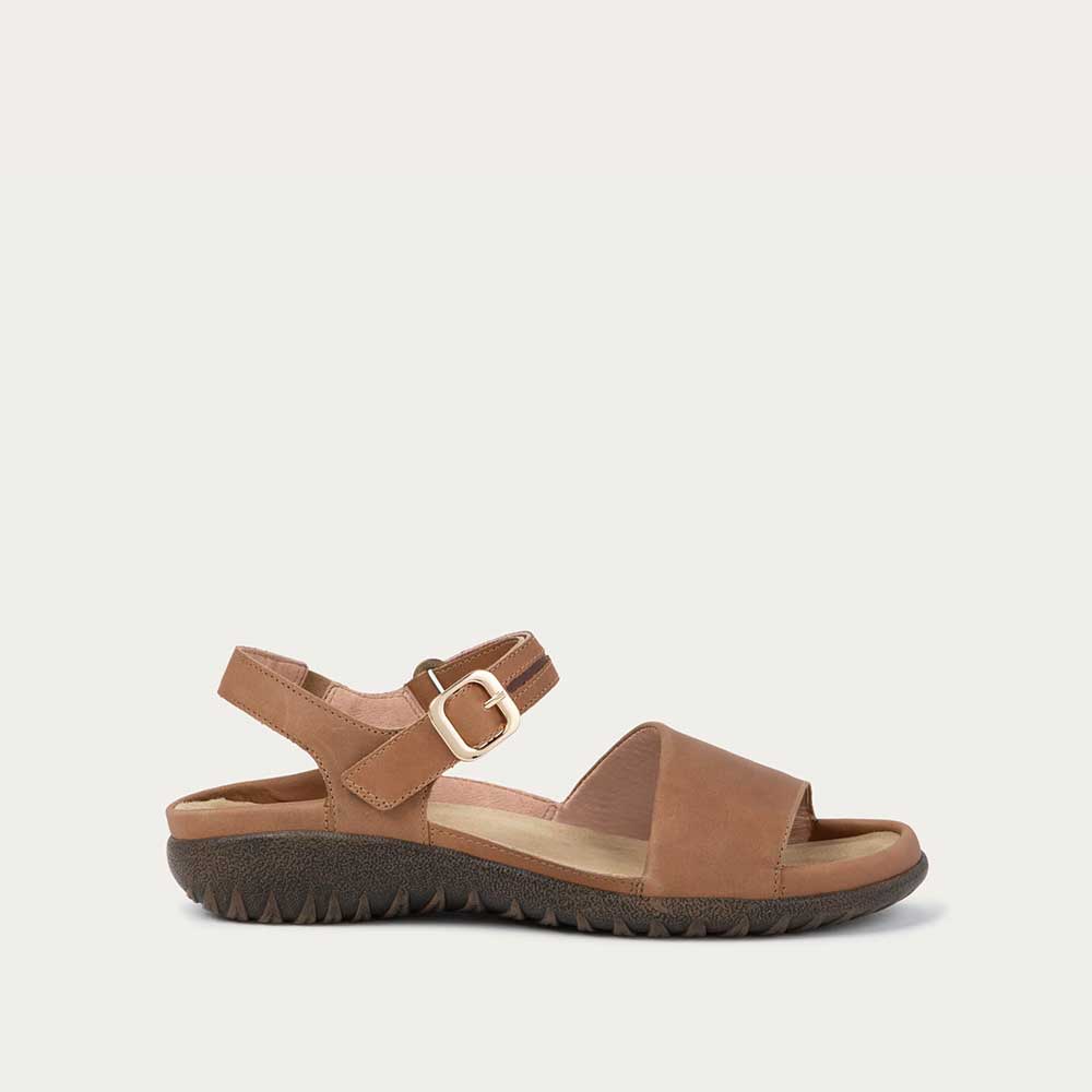 NAOT Nagoya Sandals | Latte Brown Saddle Leather - Juli's Wearable Art