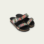 NAOT Nashville Sandal - Pink & White Tweed/Black Leather - Juli's Wearable Art
