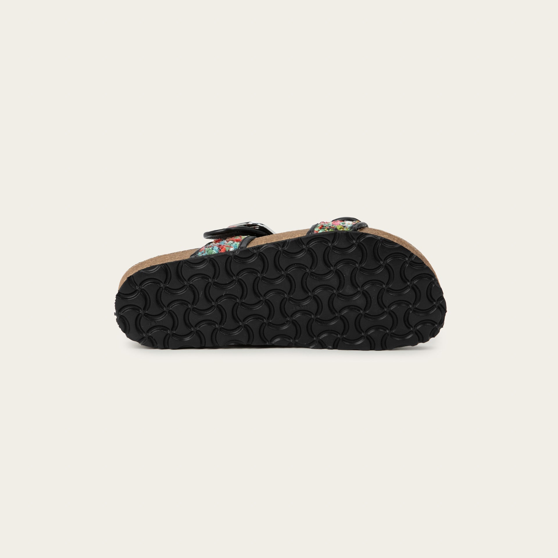 NAOT Nashville Sandal - Pink & White Tweed/Black Leather - Juli's Wearable Art
