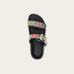 NAOT Nashville Sandal - Pink & White Tweed/Black Leather - Juli's Wearable Art