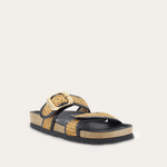 NAOT Nashville Sandals | Soft Black Leather & Raffia - Juli's Wearable Art