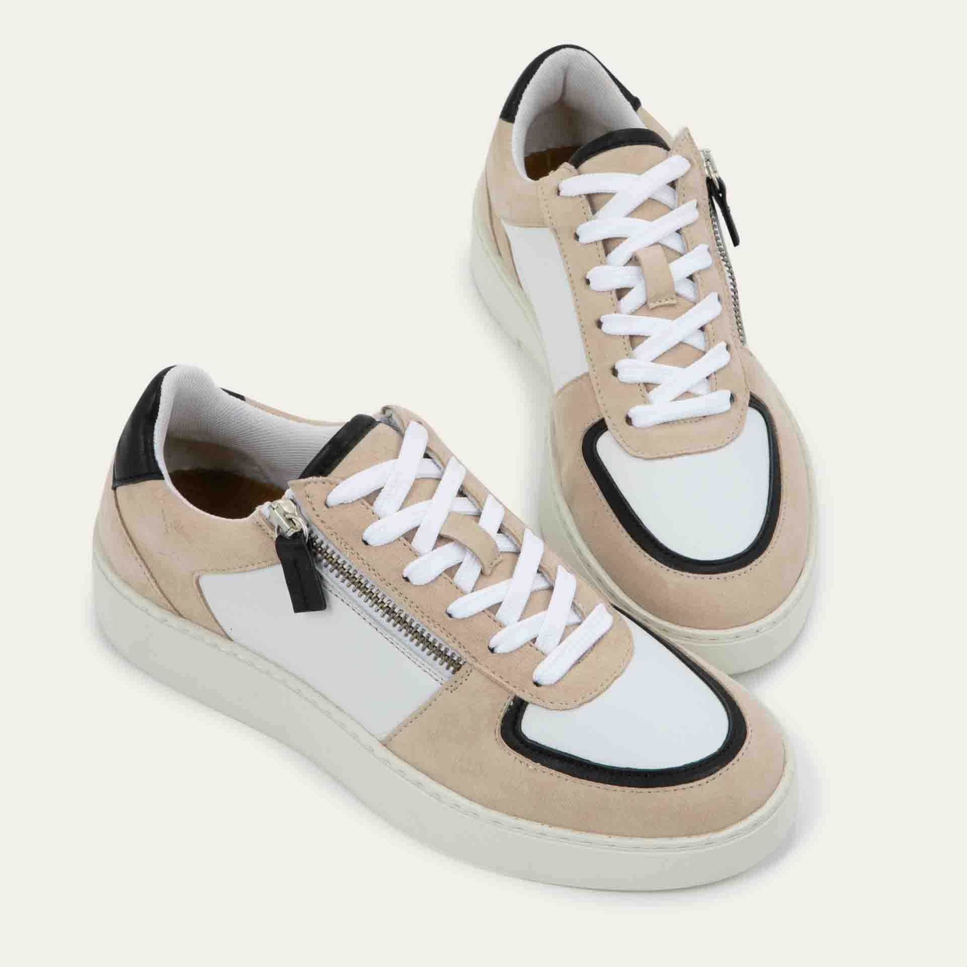 NAOT Newbury Sneaker | Almond/White/Black Combo - Juli's Wearable Art