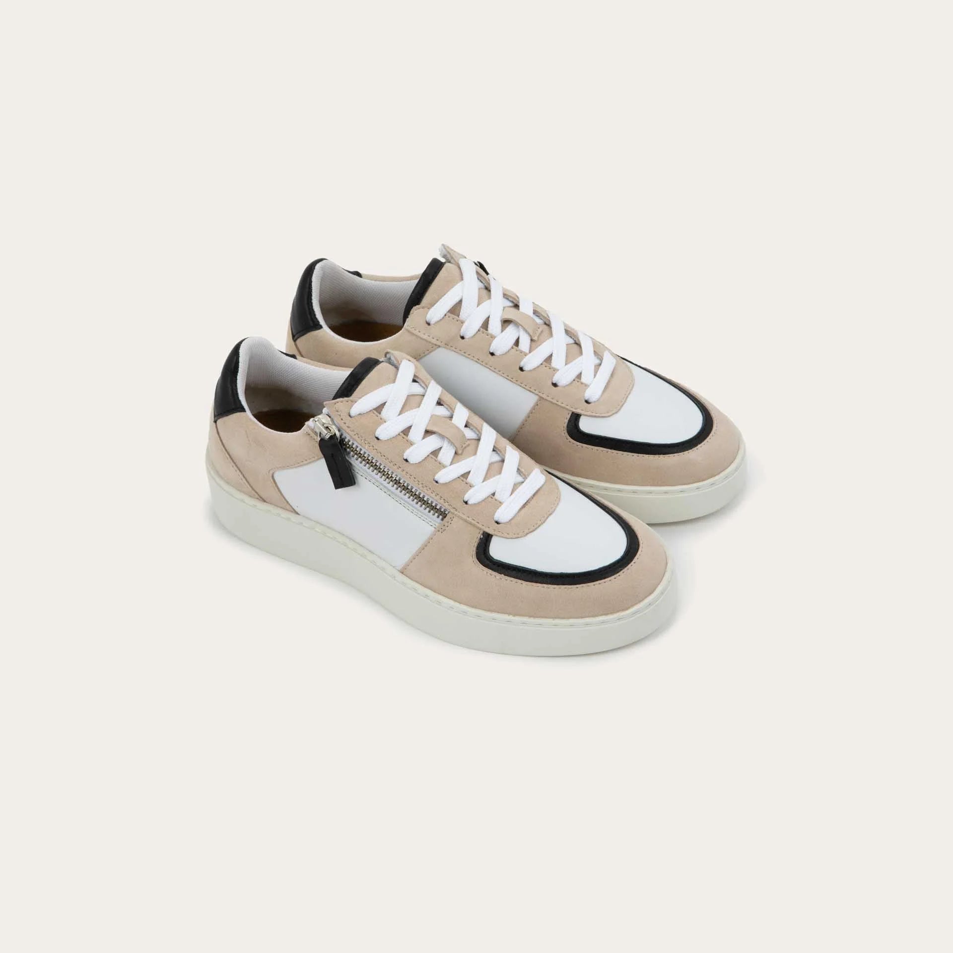 NAOT Newbury Sneaker | Almond/White/Black Combo - Juli's Wearable Art