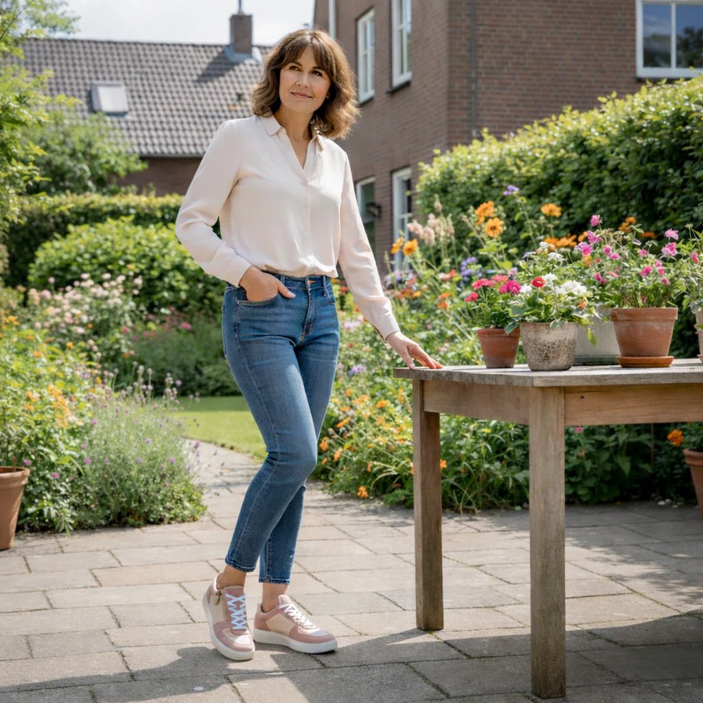 NAOT Newbury Sneaker | Peony/Ivory/Peach Combo - Juli's Wearable Art