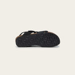 NAOT Sophia Sandal - Black Velvet Nubuck / Jet Black Leather / Black Crinkle Patent - Juli's Wearable Art