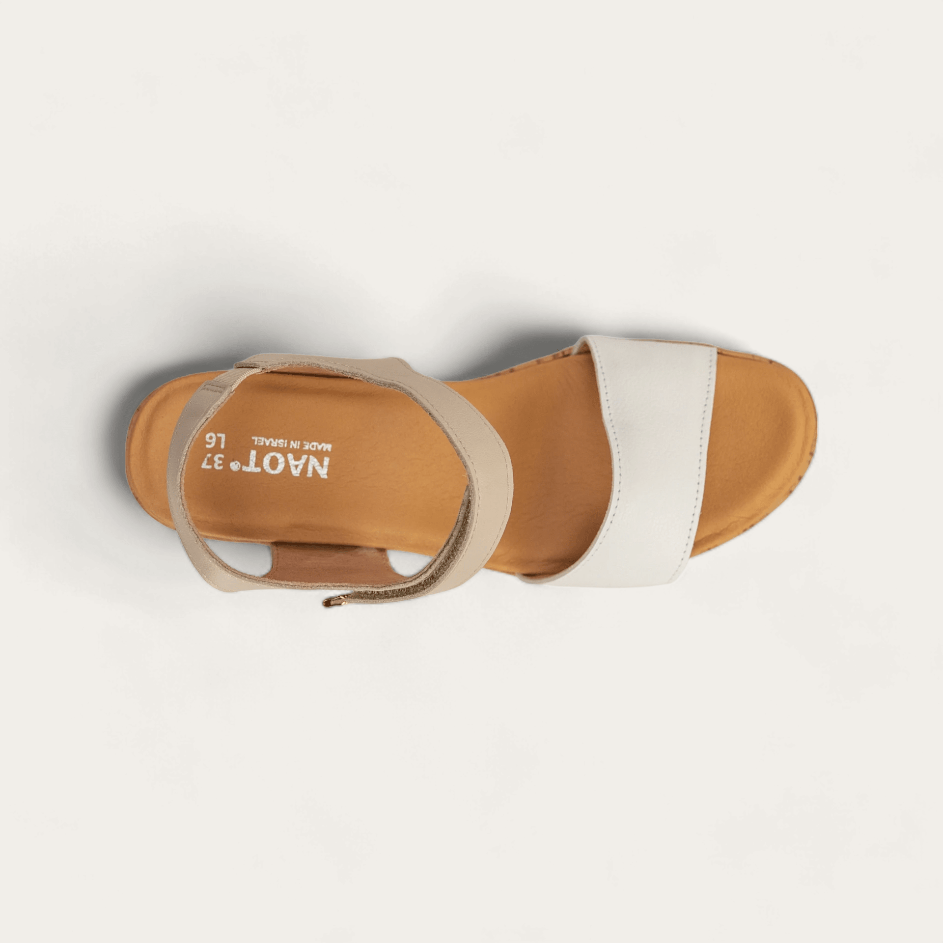 NAOT Summer Sandals | Soft White/Soft Ivory Leather - Juli's Wearable Art