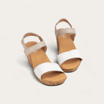 NAOT Summer Sandals | Soft White/Soft Ivory Leather - Juli's Wearable Art