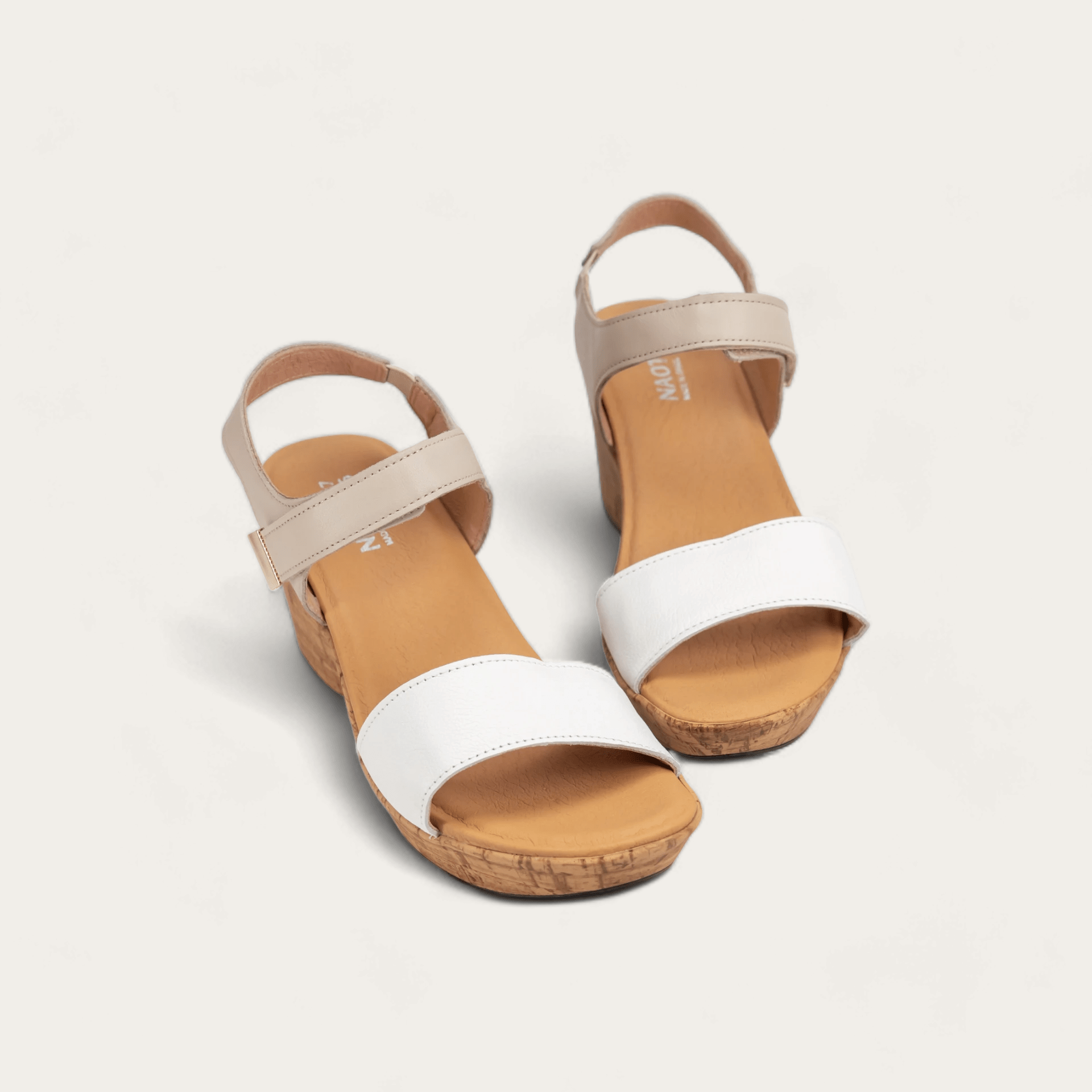 NAOT Summer Sandals | Soft White/Soft Ivory Leather - Juli's Wearable Art