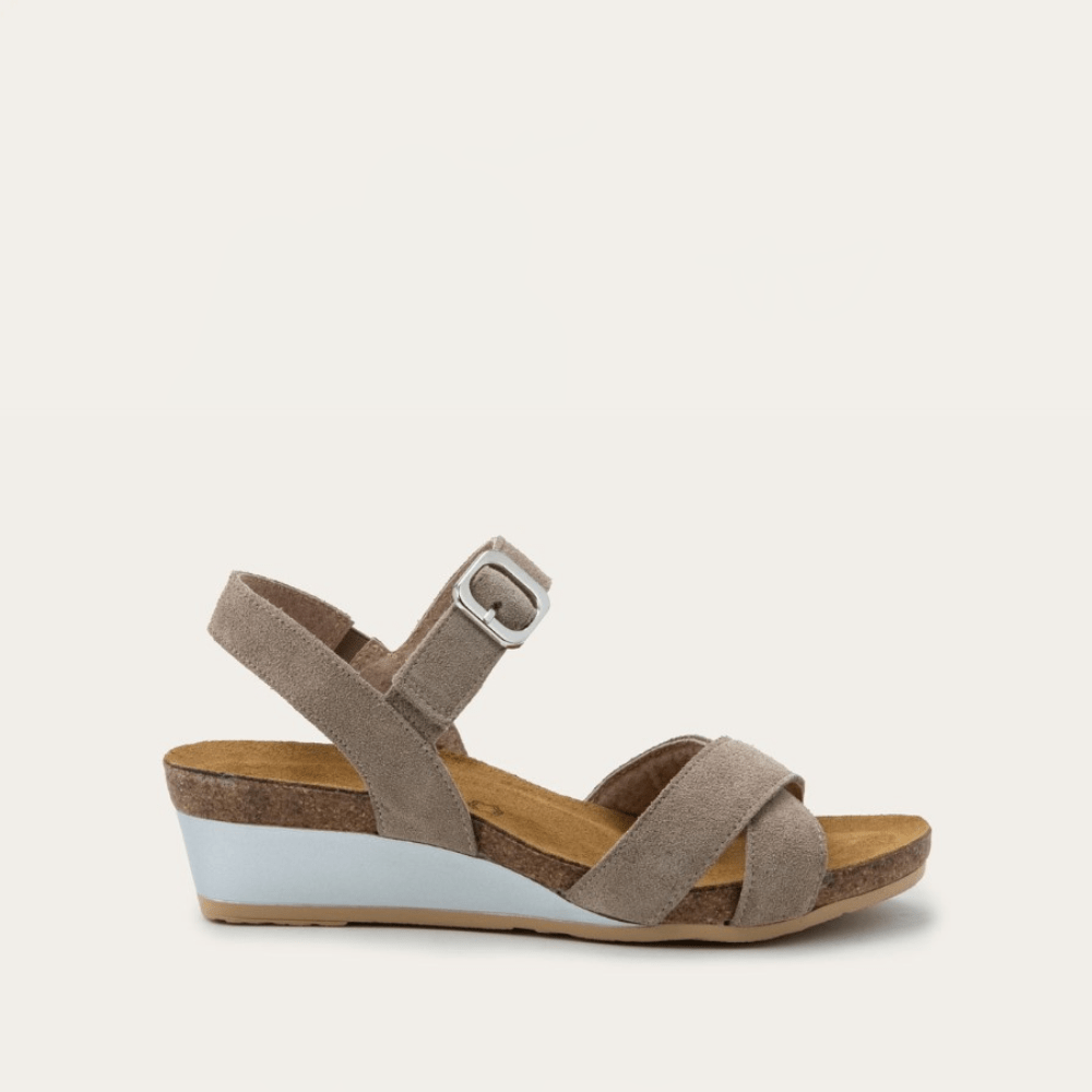 NAOT Throne Sandal - Almond Suede - Juli's Wearable Art
