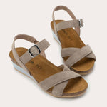 NAOT Throne Sandal - Almond Suede - Juli's Wearable Art