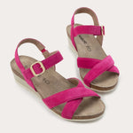 NAOT Throne Sandal - Fuschia Suede - Juli's Wearable Art