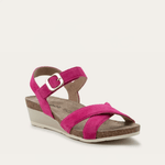 NAOT Throne Sandal - Fuschia Suede - Juli's Wearable Art