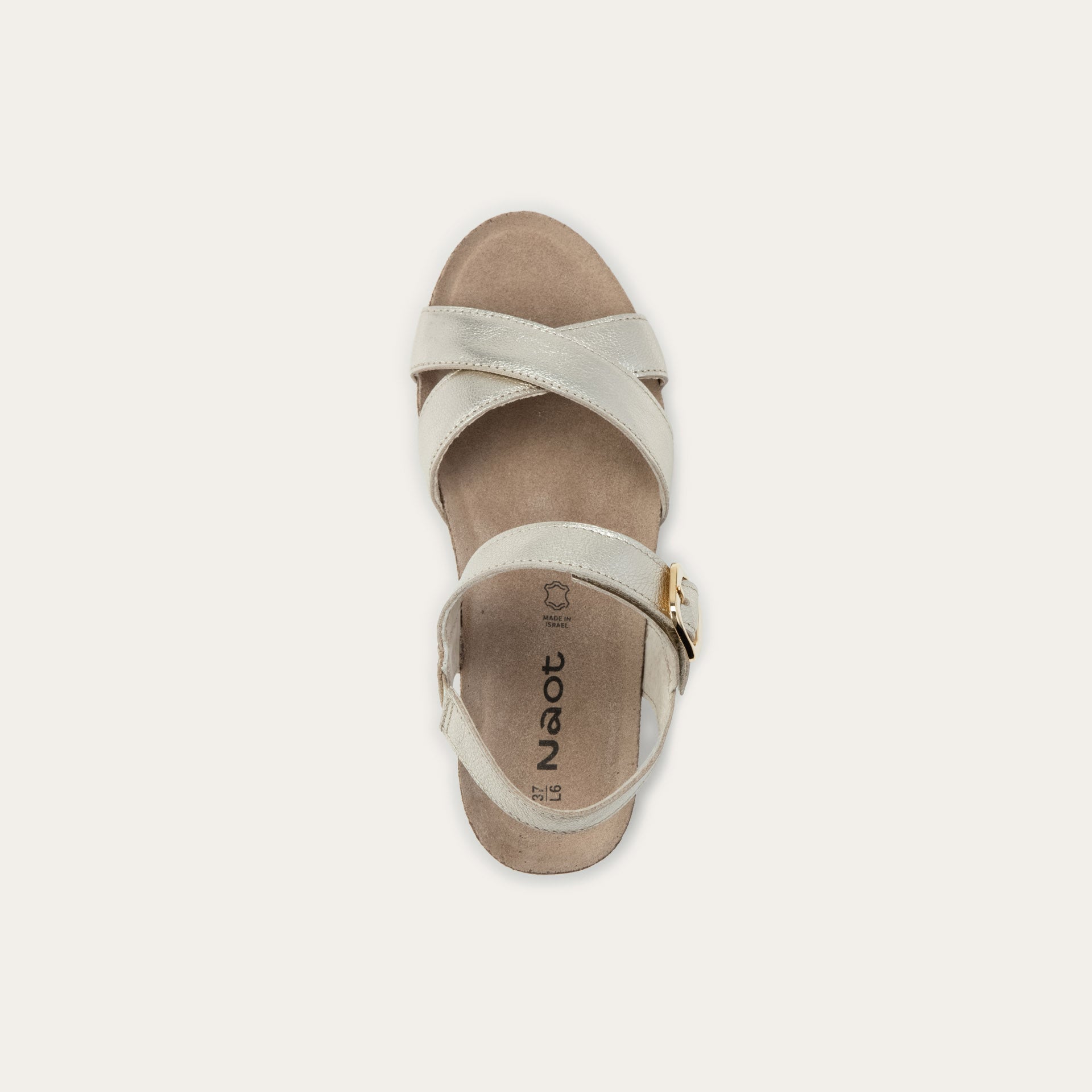 NAOT Throne Sandal - Gold Radiant Leather - Juli's Wearable Art