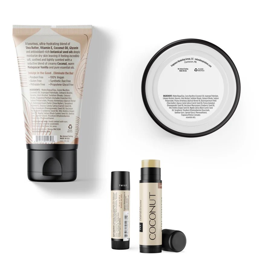 Natural Inspirations Coconut Ambre Vanilla Body Care Trio - Juli's Wearable Art