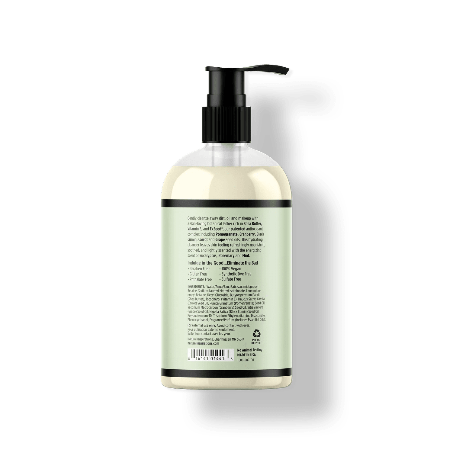 Natural Inspirations Eucalyptus Rosemary Mint Hand + Face Wash - Juli's Wearable Art