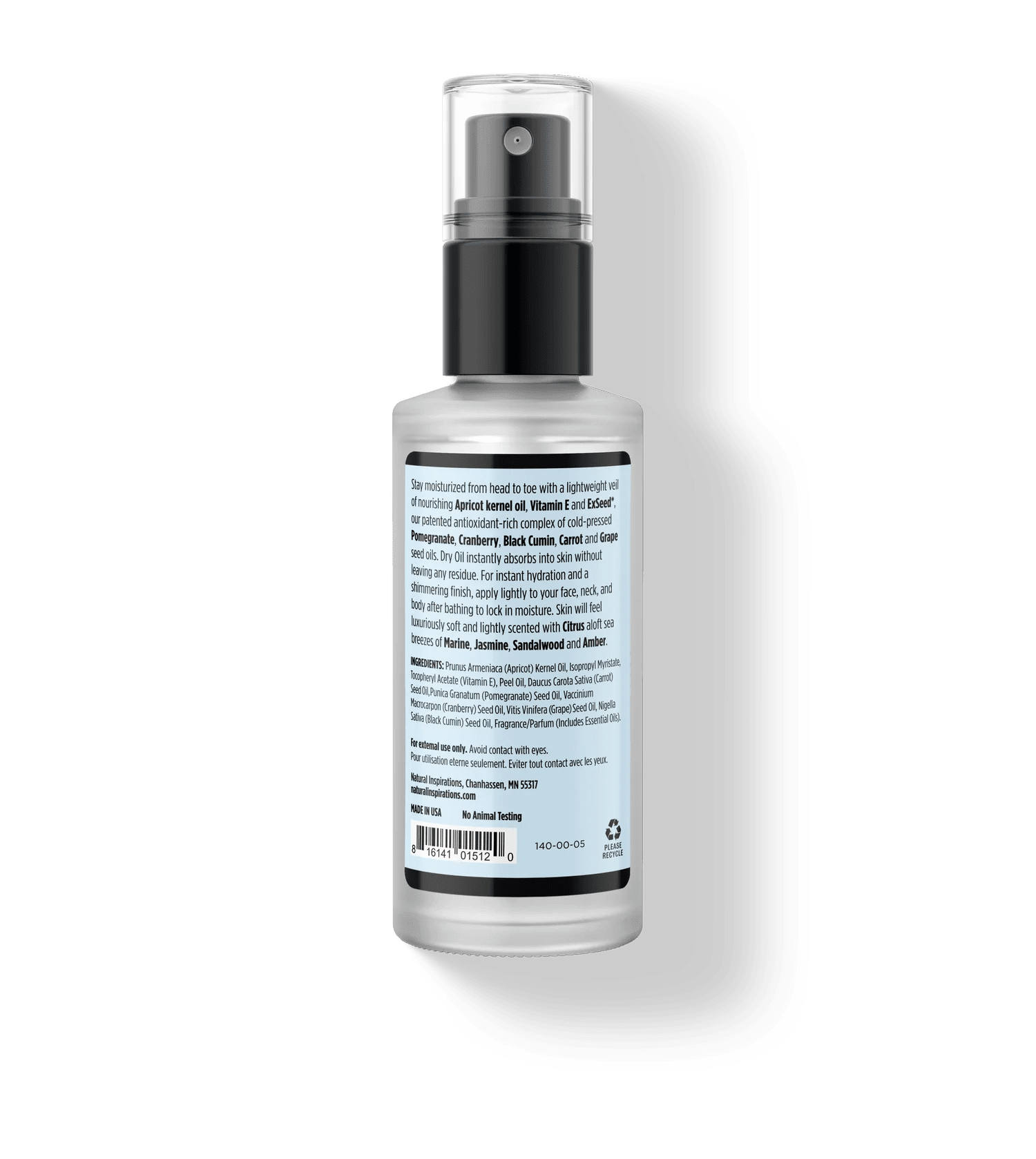 Natural Inspirations Sea Salt Citrus Body + Face Dry Oil