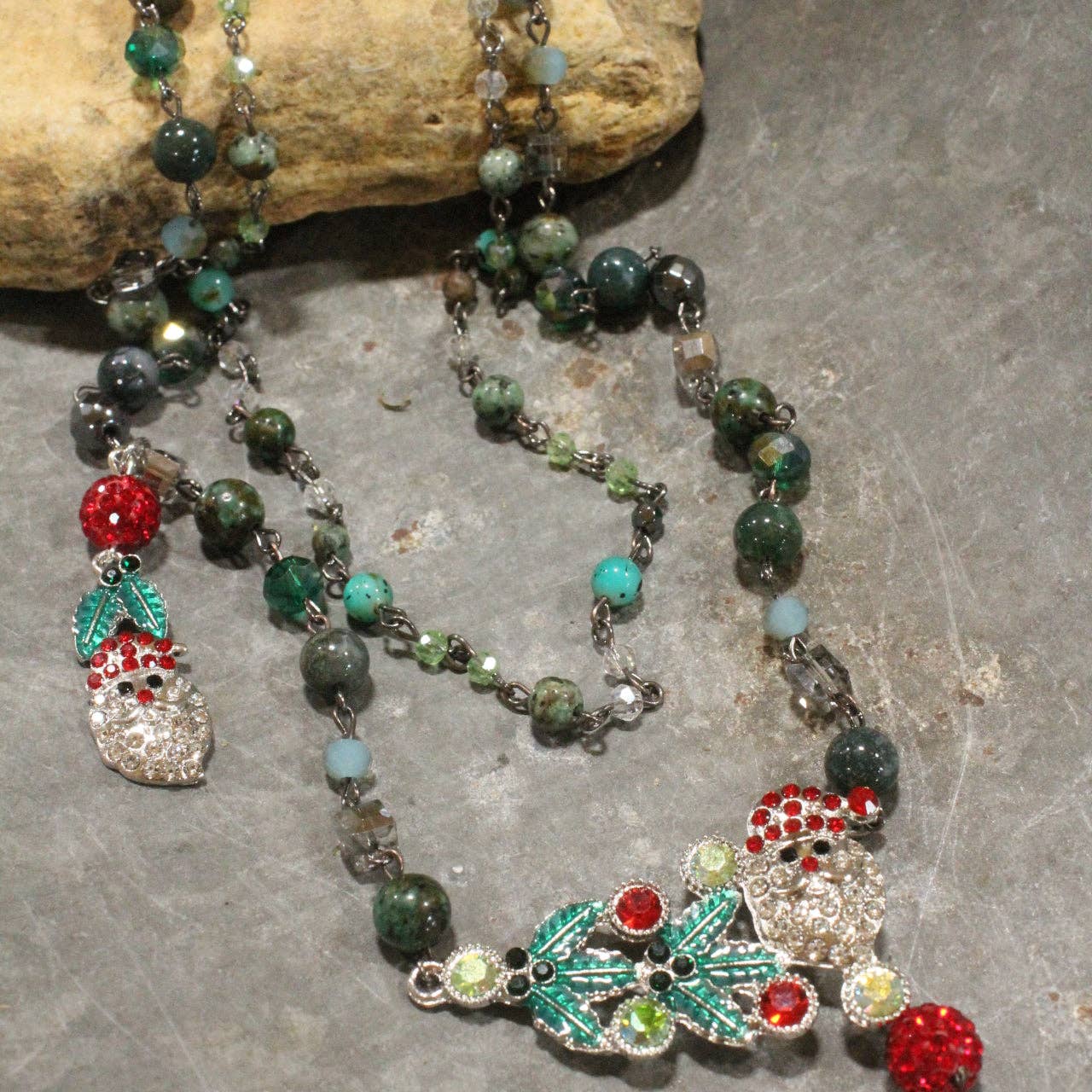 Night Before Christmas Layered Necklace - Juli's Wearable Art