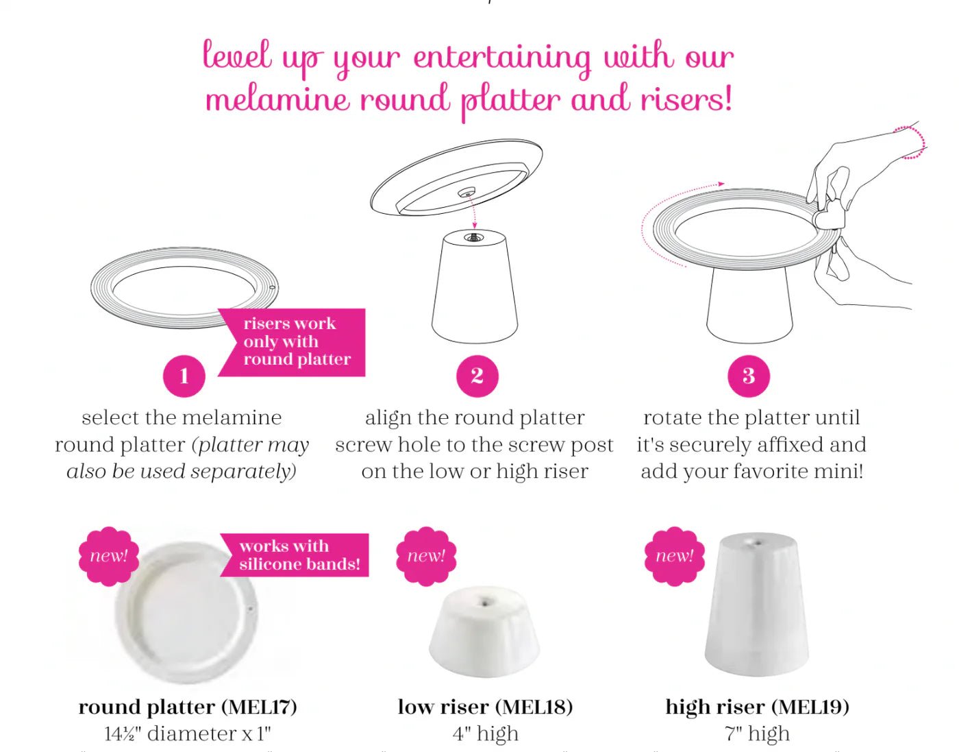 Nora Fleming Melamine Risers - Juli's Wearable Art