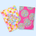 Notebook Set | 2 Pack | Disco Ball + Motivational - Juli's Wearable Art