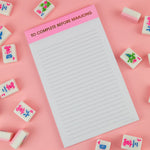 Notepad | To Complete Before Mahjong - Juli's Wearable Art