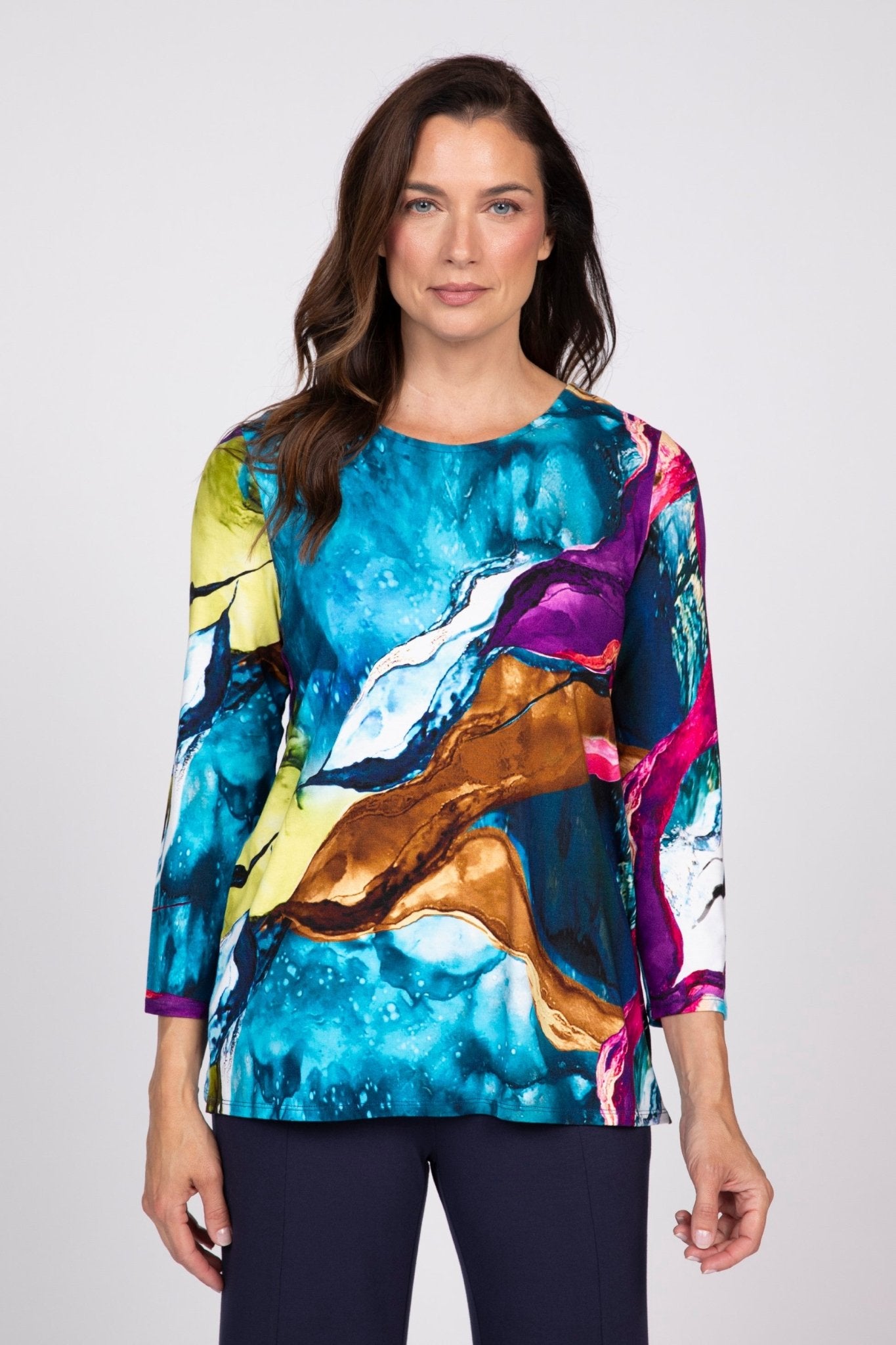 Olivia by Habitat Art House Knits Mystic Easy Tee | Multi