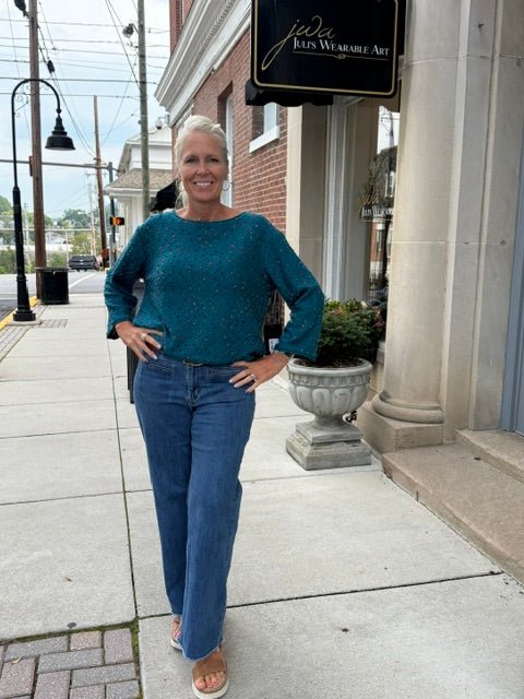 Olivia by Habitat Confetti Pop Party Sweater | Teal