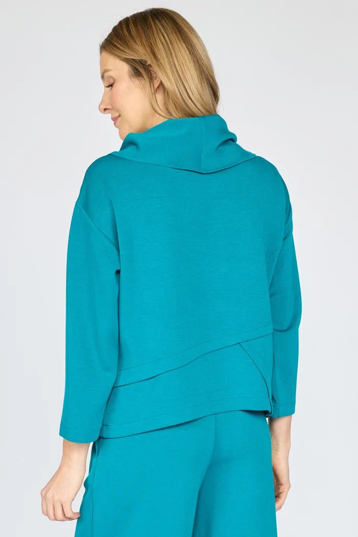 Olivia by Habitat Feather Lux Knit Crossroads Cowl | Teal - Juli's Wearable Art