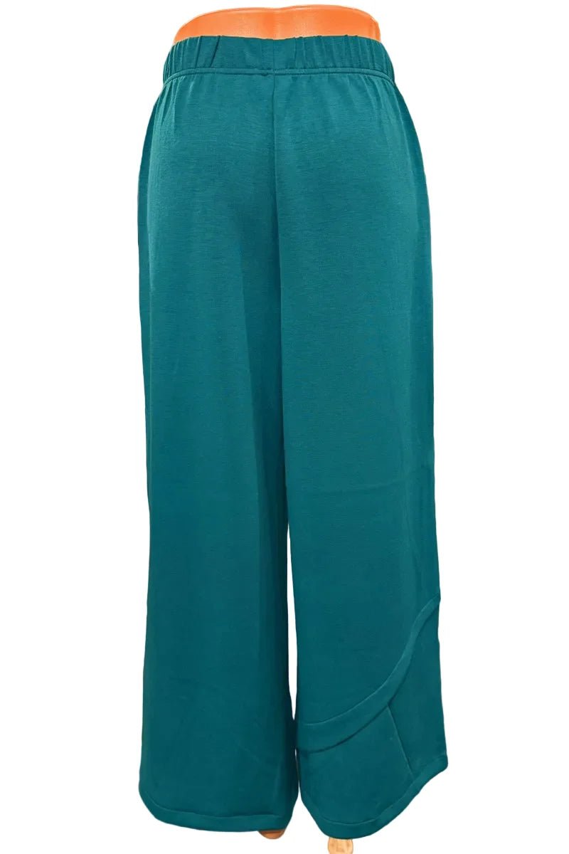 Olivia by Habitat Feather Lux Knit Crossroads Pant | Teal - Juli's Wearable Art