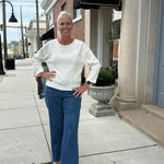 Olivia by Habitat Feather Lux Knit Travel Pullover | Ivory - Juli's Wearable Art