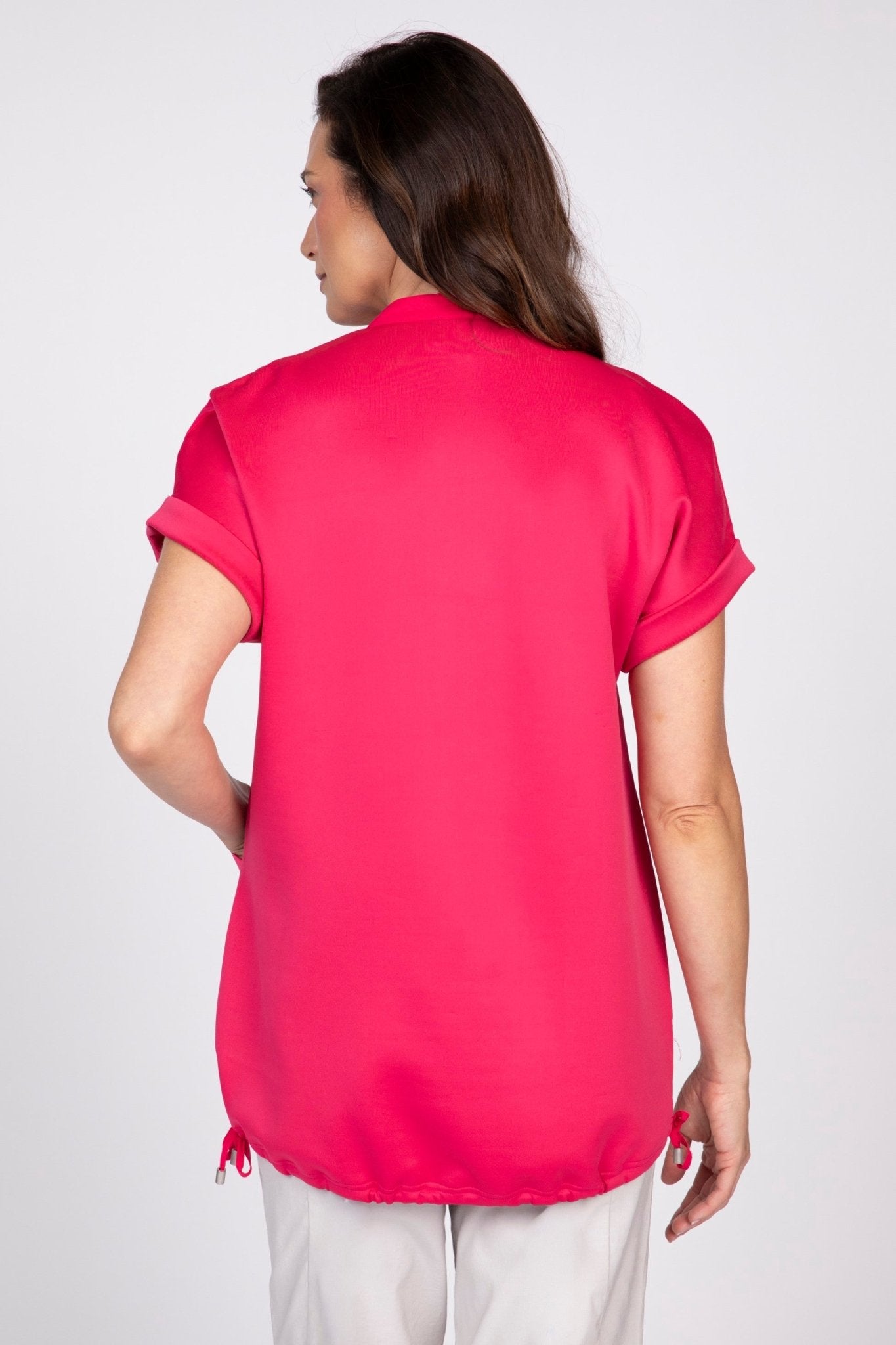 Olivia by Habitat Perfect Sculpt Mix Media Vest | Azalea - Juli's Wearable Art