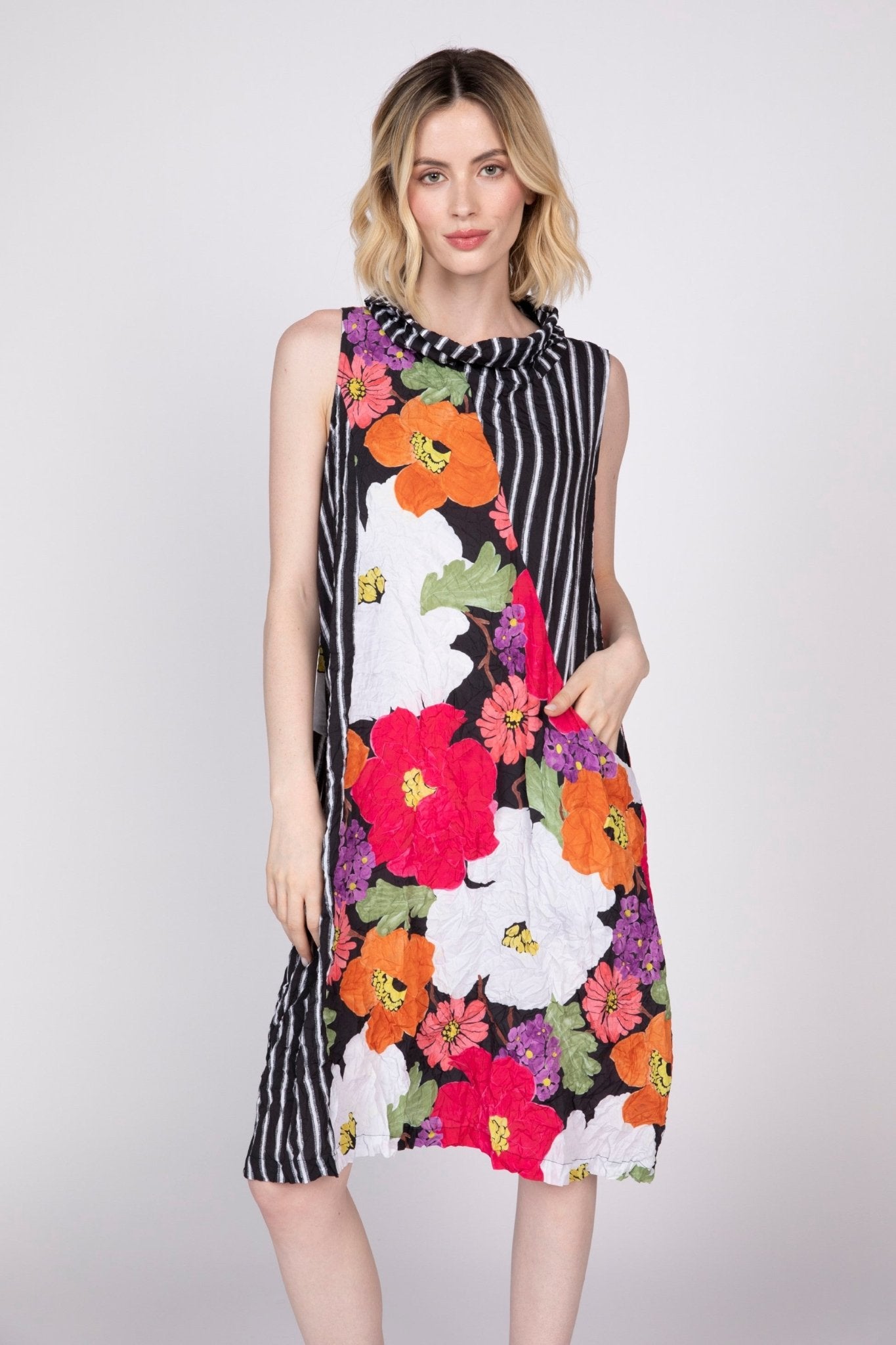 Olivia by Habitat Siesta Floral Crinkle Crepe Every Where Dress | Azalea - Juli's Wearable Art