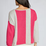 Olivia by Habitat Vertical Vibes Pullover Sweater | Magenta - Juli's Wearable Art