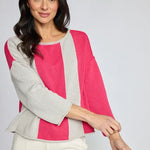 Olivia by Habitat Vertical Vibes Pullover Sweater | Magenta - Juli's Wearable Art