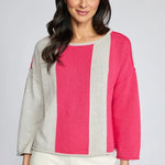 Olivia by Habitat Vertical Vibes Pullover Sweater | Magenta - Juli's Wearable Art