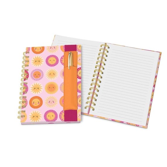 On the Sunny Side Oliver Notebook with Pen Pocket - Juli's Wearable Art