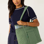 Original Vera Tote | Premium Cotton | Vineyard Green Chambray - Juli's Wearable Art