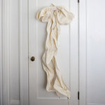 Oversized Velvet Bow with Velcro Closure | Ivory - Juli's Wearable Art