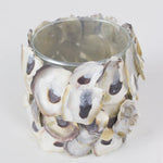 Oyster Shell Round Candle Holder - Juli's Wearable Art